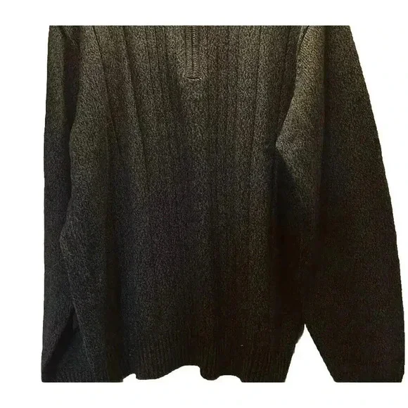 Oscar De La Renta Sweater Mens Medium Quarter Zip Pullover Cotton Ribbed - Picture 4 of 6